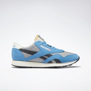 Adidasy Męskie Reebok Classic Nylon Niebieskie/Szare PL 27TZNMQ